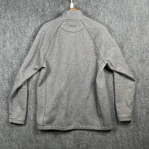 Cabela's Men's L Classic Gray Herringbone 1/4 Zip Fleece Casual Outdoors Golf - Picture 9 of 11